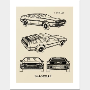 DMC DeLorean Patent Posters and Art